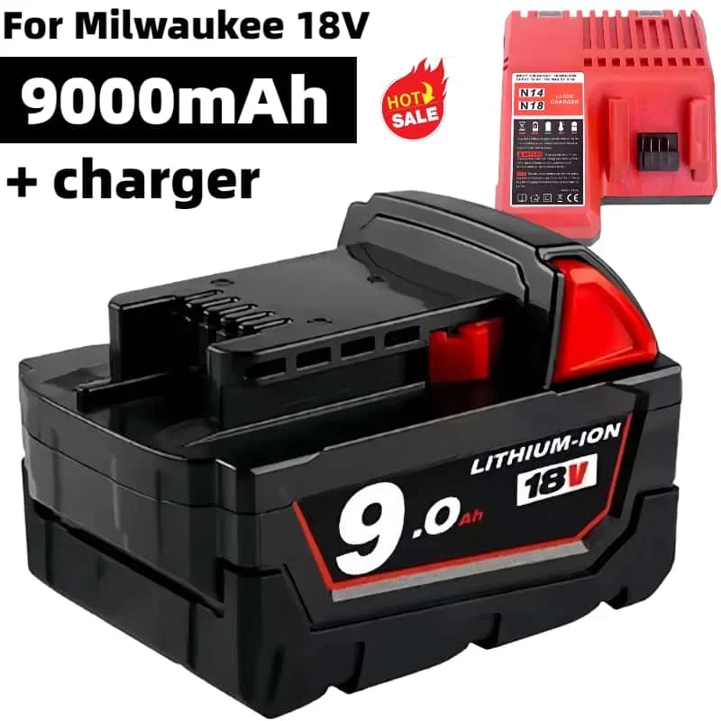 

18V 12Ah For Milwaukee Replacement M18 M14 XC Lithium Battery 48-11-1860 48-11-1850 48-11-1840 48-11-1820 Rechargeable Batteries