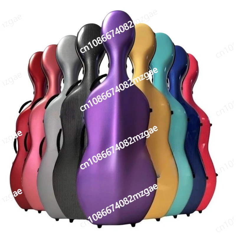 

Carbon Fiber Cello Case 4/4 Waterproof Compression Resistant Pulley Lightweight Aircraft Can be Checked