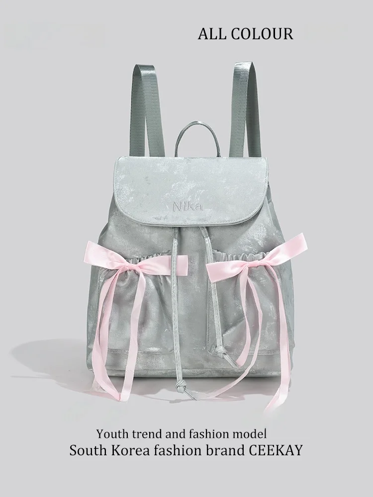 Ceekay Original  Design Travel Women's  Double Shoulder Bag Fashionable High-End Feeling Backpack for Summer Commuting