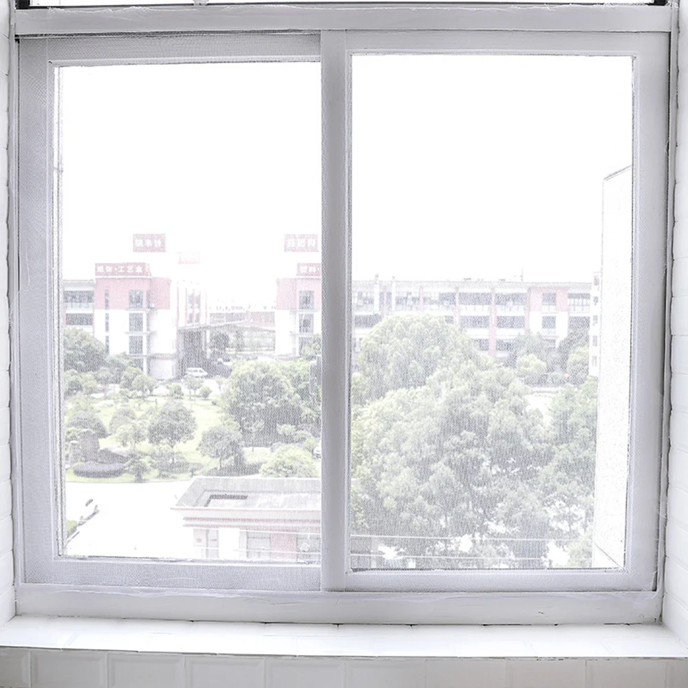 Self Adhesive Window Screen with Adjustable Mesh Curtain, High-density Mosquito Proof Window Screen, Freely Adjustable Size