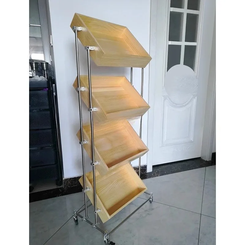 

Industrial wind aluminum profile marine panel multi-layer floor movable swing rack storage rack adjustable display rack