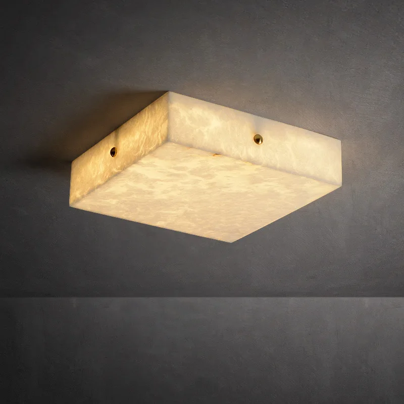 

Marble all-copper ceiling light New Chinese bedroom light Square modern simple villa Living room Master bedroom Balcony Room