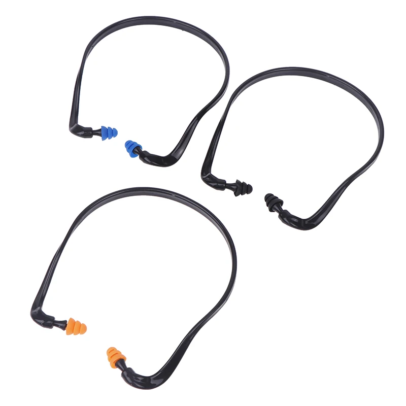 Bouchons d'oreille à réduction de bruit pour le travail du sommeil, protecteur monté sur la tête en silicone souple, cache-oreilles anti-bruit, 1PC, nouveau