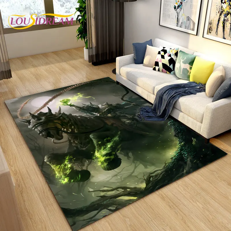 3D World of Warcraft, WOW Game Area Rug Large,Carpet Rug for Living Room Bedroom Sofa Doormat Decoration,Kids Non-slip Floor Mat