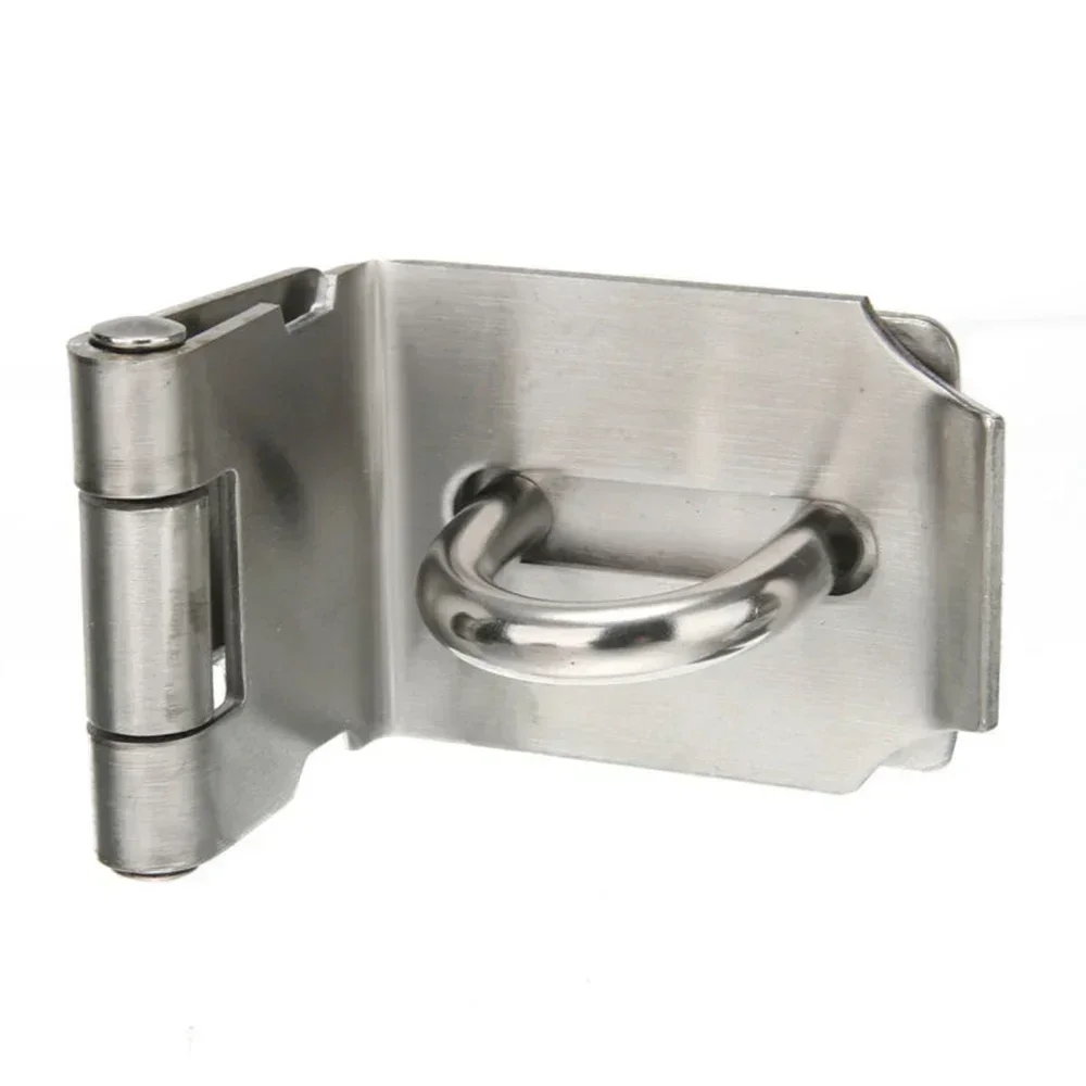 Padlock Hasp 90 Degrees Stainless Steel Hasp  Gate Shed Latch Lock Home Safety Door Clasp Lock Anti-theft Lock Plate Buckle