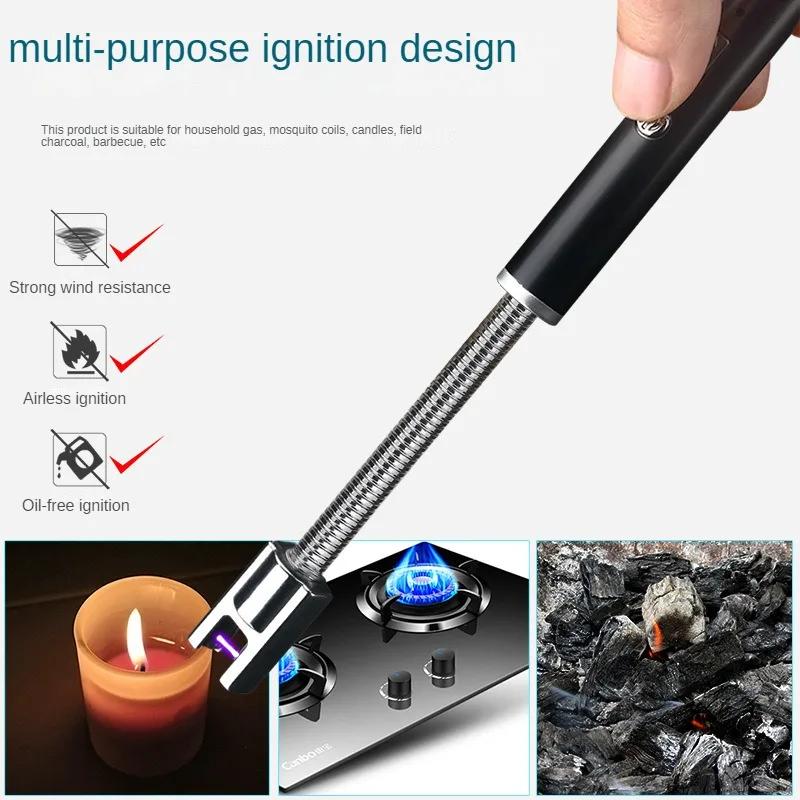 2024 New Electric igniter USB candle lighter plasma lighter rechargeable windproof lighter home kitchen camping cooking barbecue