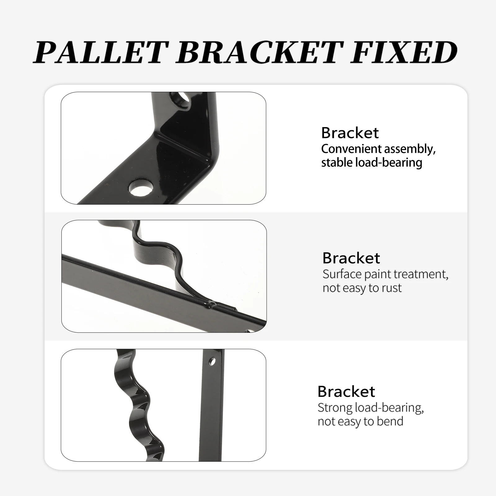

2 Pcs Wall Shelf Square for Shelves Stand Bracket Brackets Metal Shelving Iron