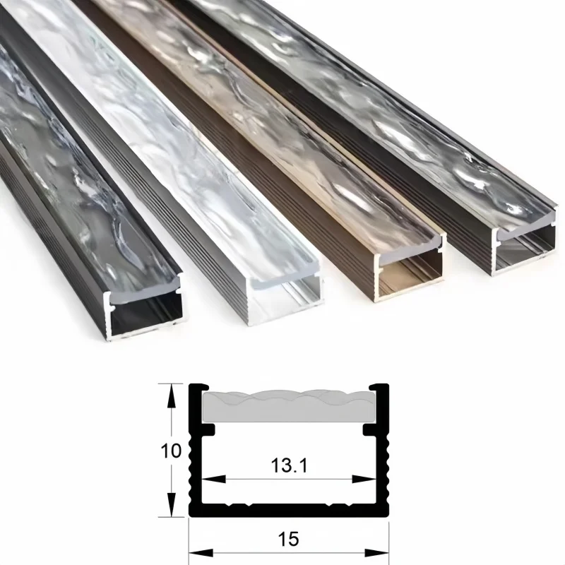 Water Ripple Led Aluminum Channel with Pc Diffuser Line Lamp Home Decor Bedroom Cabinet Wardrobe Wine Atmosphere Bar Strip Light