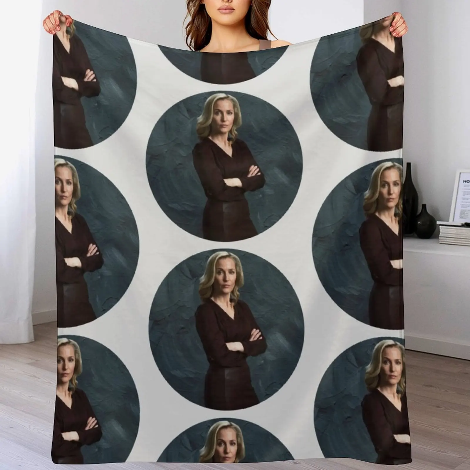 Stella Gibson The Fall Gillian Anderson Oil Paint Design Throw Blanket Travel Decorative Beds Blankets