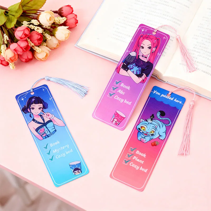 

Яркая закладка K-POP Demon Hunters — коллекционный акриловый аниме-подарок с кисточкой для суперфанатов, обязательный аксессуар!