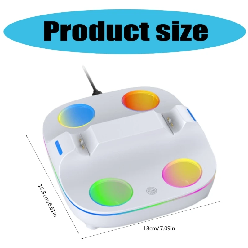 Док-станция для зарядного устройства с двойным контроллером, держатель для зарядки, светодиодный дисплей и функция быстрой для