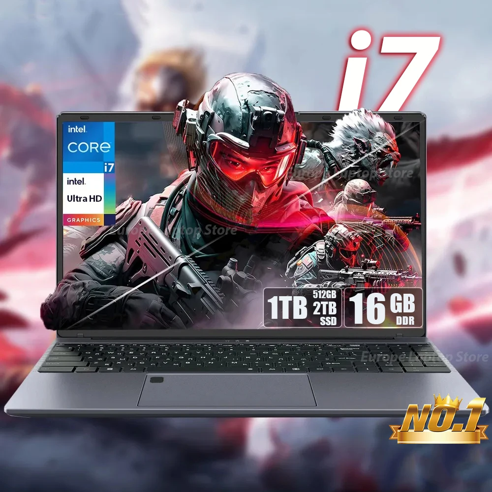 2025 Fingerprint UnIock Notebook Windows 11 Pro 15.6 inch Laptop Intel Core i7 6500U 16GB DDR4 1TB/2TB SSD Office game Laptops