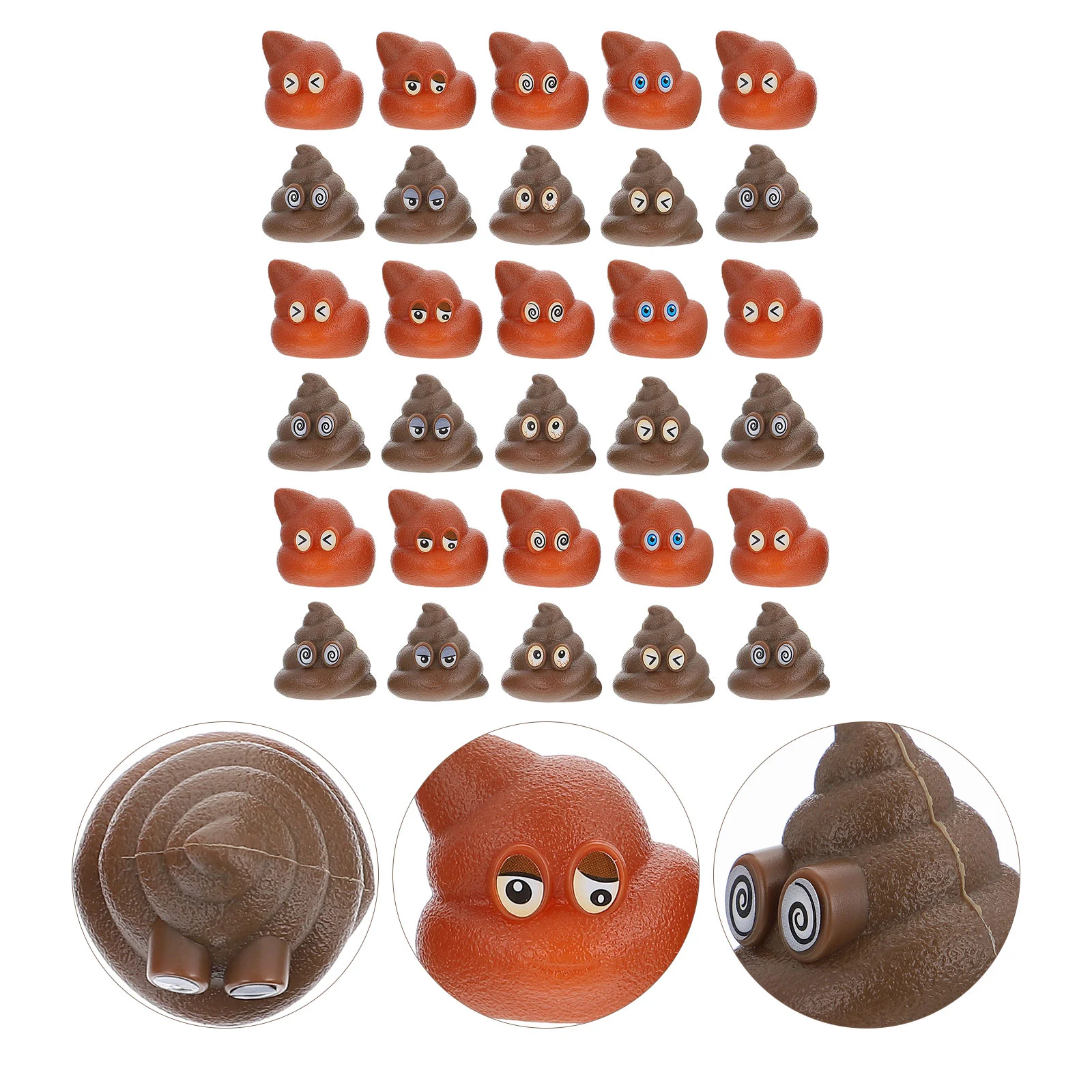 40 Pcs Poop Toys B Prank for Kids and Adults Funny Shape Mini Plastic Pvc Throwing Child