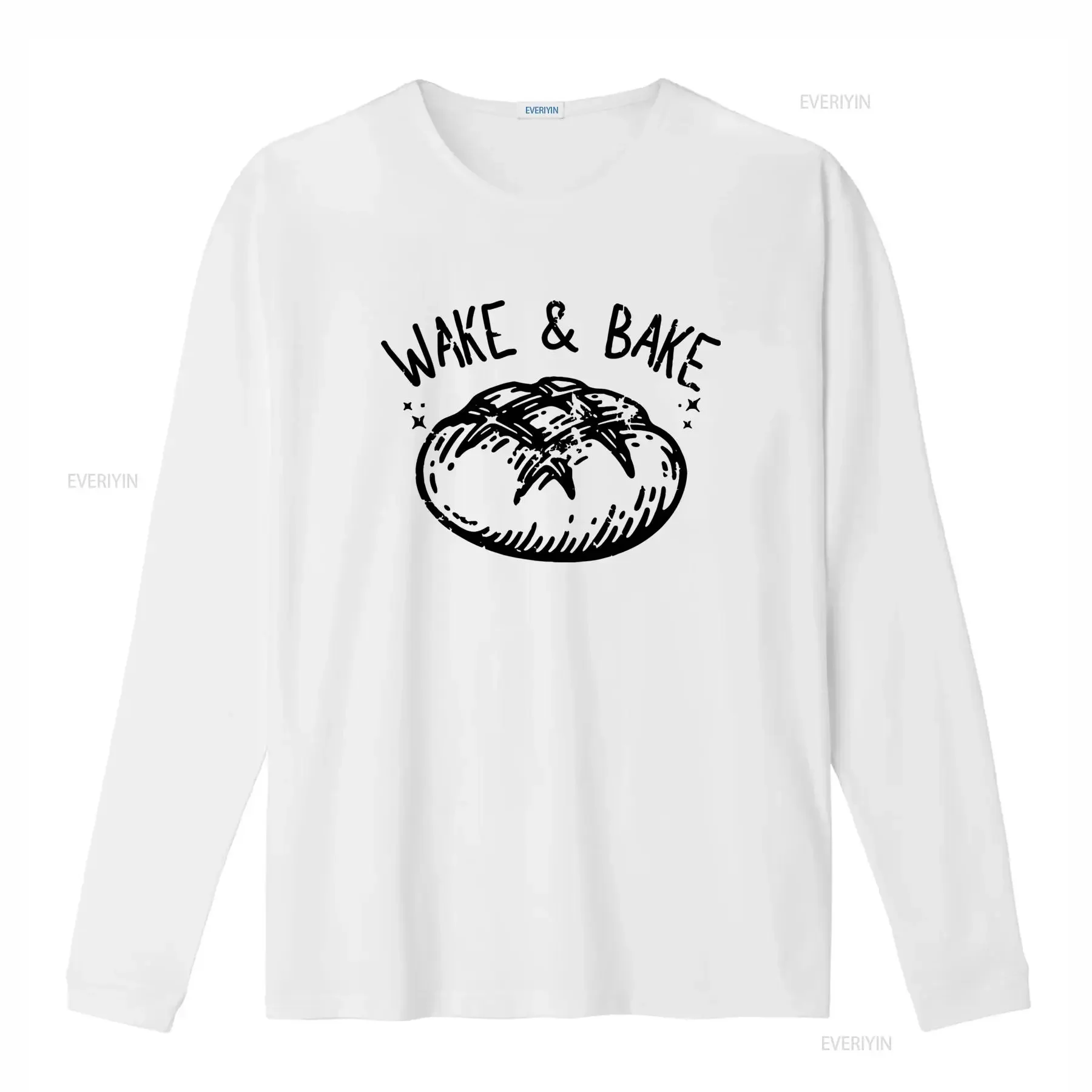 Wake And Bake T Shirt Funny Baking Design for Women Sourdough Bread Lover vintage Washed graphic Casual Breathable Versatile