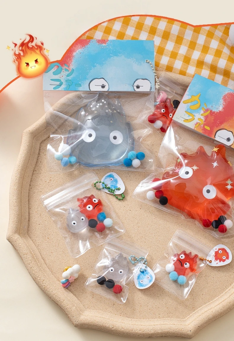 Sticky Squishy Cartoon Fire Toy Magic Flame Set Calming Sensory Fidget Toys Antistress Stress Relief Gifts For Kids Adults