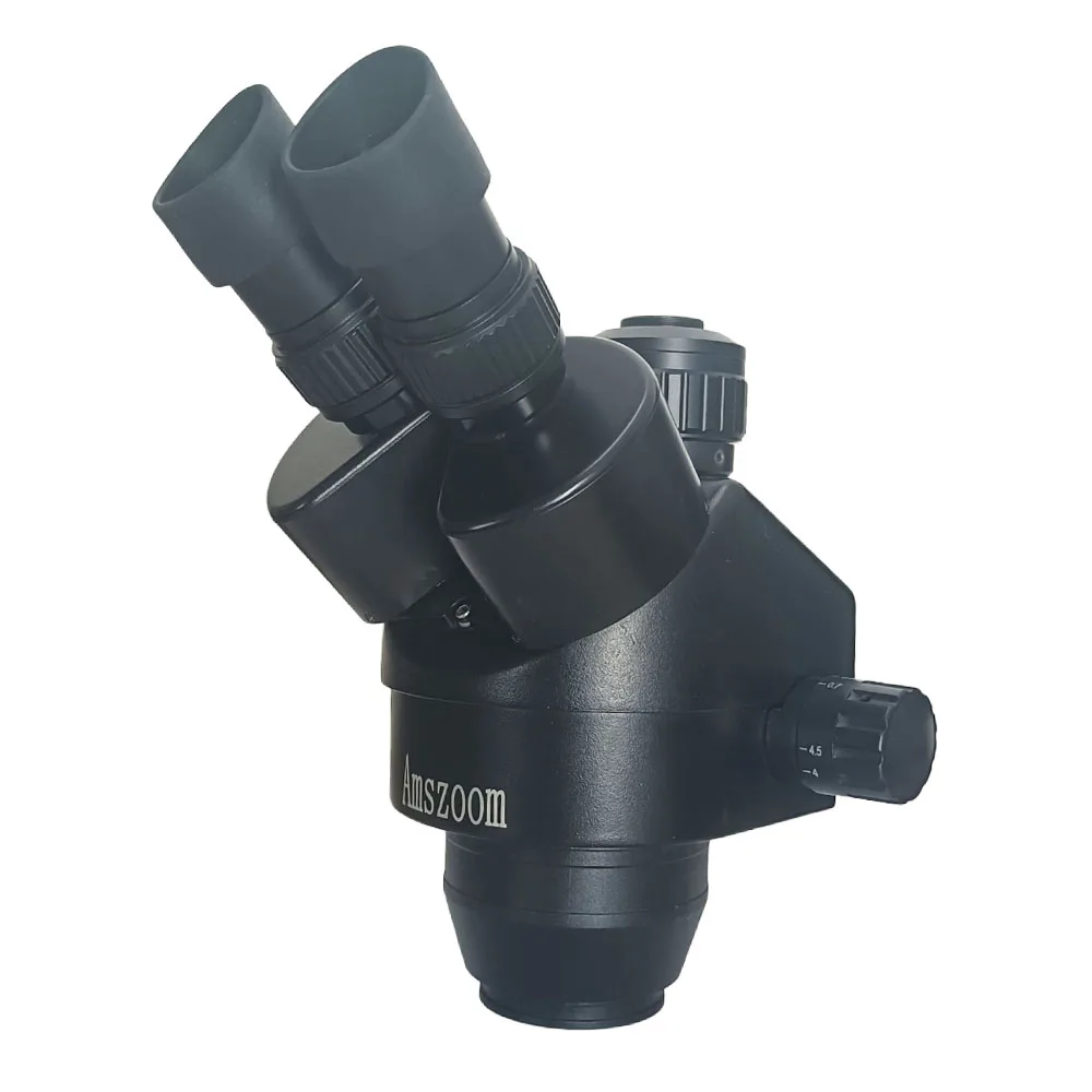 Microscopio da tavolo con zoom stereo trinoculare 7X-45X 3.5X-90X WF20X 0.5X 2.0X Obiettivo ausiliario PCB Saldatura gioielli