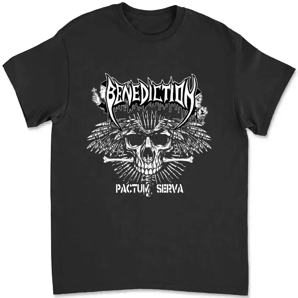 T-shirt Benediction Pactum Serva S M L Xl Xxl Officiel Death Metal LXH5