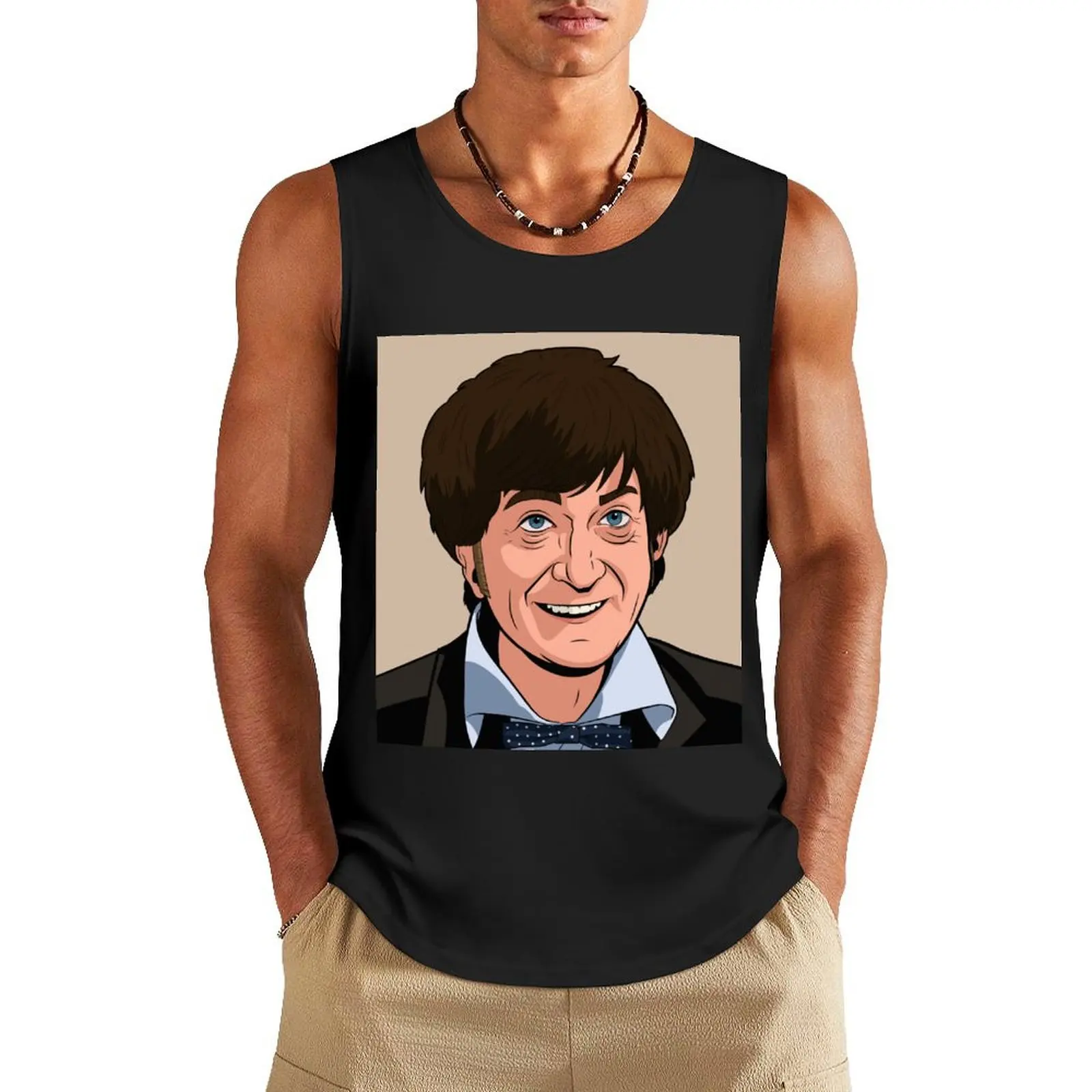 

Patrick Troughton - Second Doctor Tank Top basketball clothing Men's vest mens clothing t-shirt for man