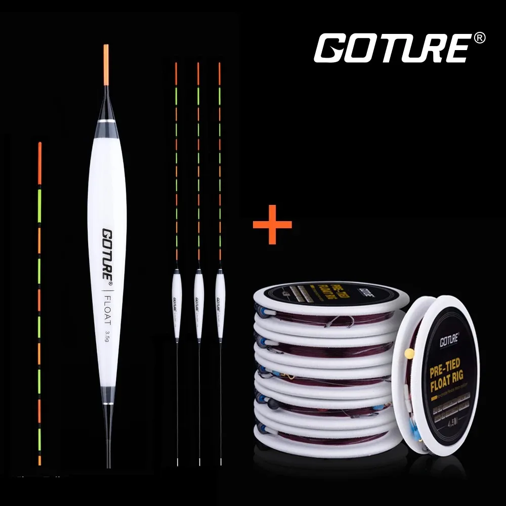 Goture Fishing Bobber Floating Set Fishing MainLine Strong Pull Floating Single Hook Product Fishing Float For Carp Capture