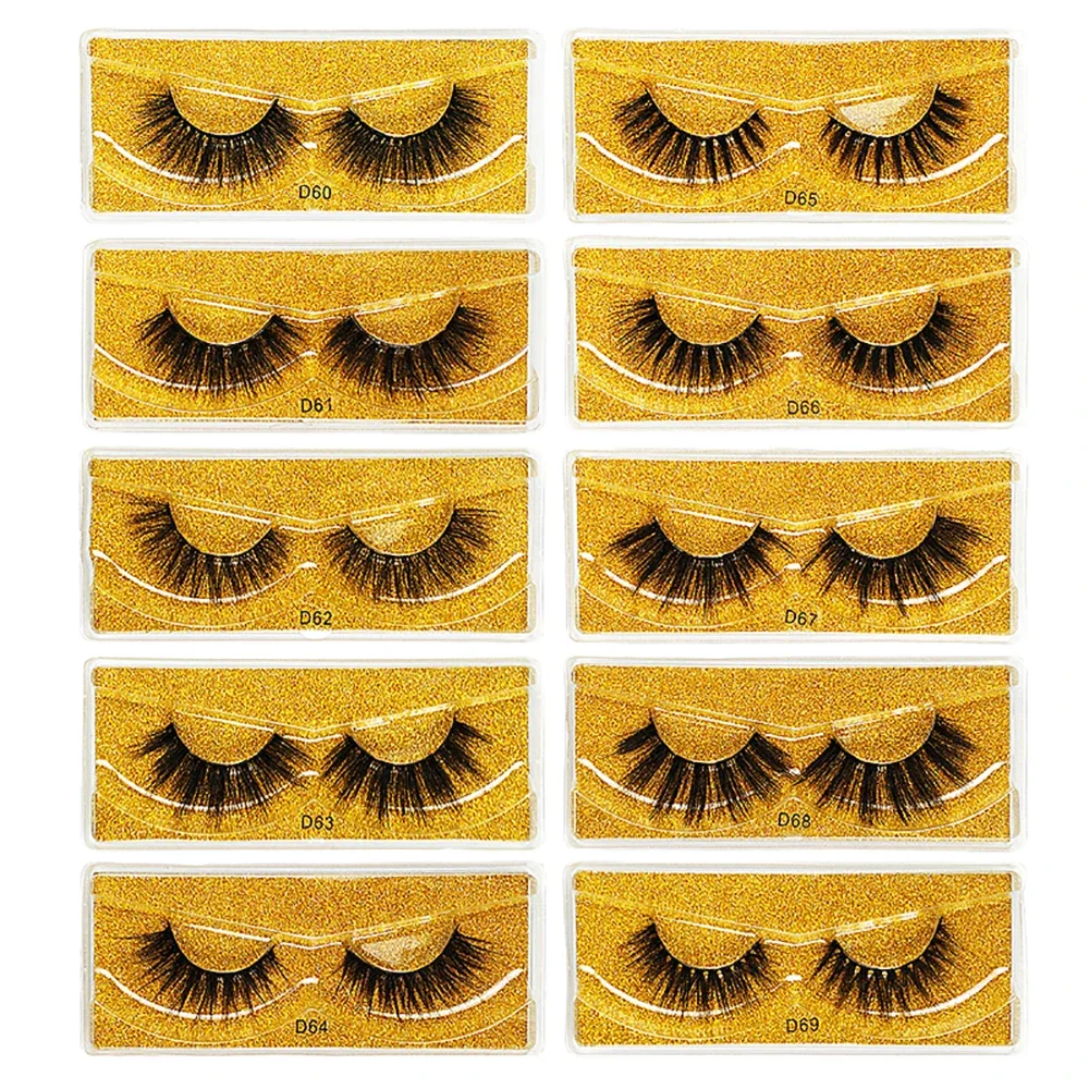 20 Pairs Lashes Bulk Wholesale Natural Fluffy Wispy False Eyelashes Pack Makeup Soft Thick Fake Eyelash 3d Mink Lashes Bulk