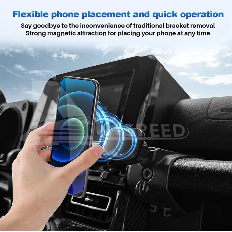 Auto-Handyhalterung für Suzuki Jimny JB64 JB74 2019 2020 2021 2022 2023 2024 2025 Halterung mit Schwerkraft-GPS-Ständer und Magnet – Detail 7