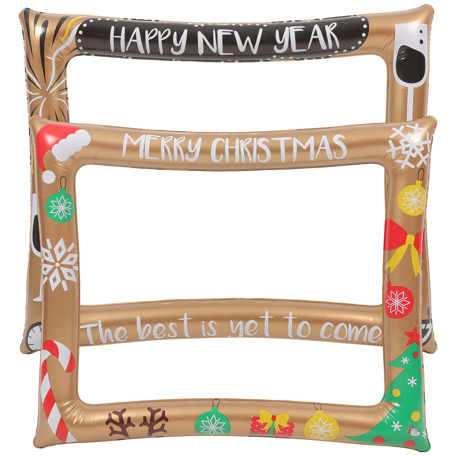 

Christmas Inflatable Photo Frame Frames Prop Party New Year Selfie Gift Pvc Props