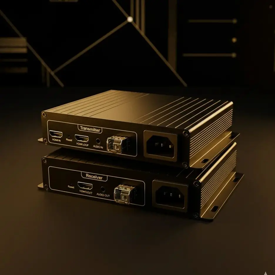 

20Km HD Optic Fiber Extender over LC/SC Fiber Optic Cable 4K@60Hz HD Fiber Video Transmitter and Receiver For PC TV