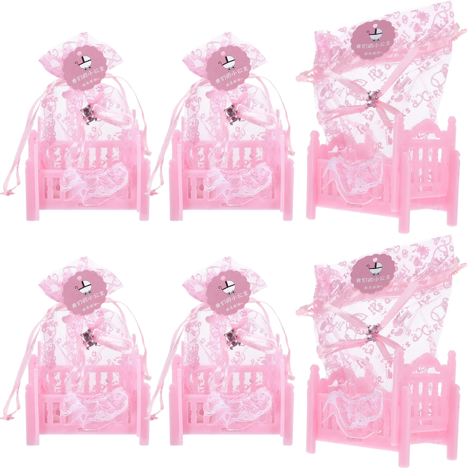 

6 Pcs Cartoon Storage Box Candy Packing Boxes Small Present Gift Bag Plastic Carry Case Containers Candies Packaging Bride