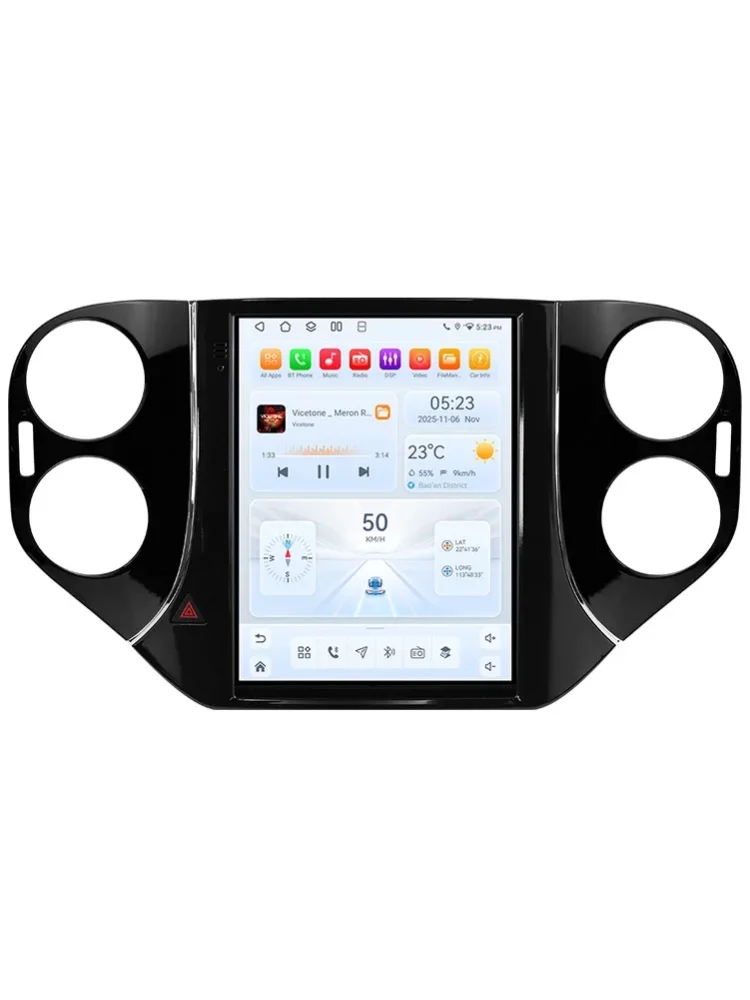Hizpo 9,7-Zoll Android Autoradio für Volkswagen VW Tiguan 1NF 2007 - 2016 Auto CarPlay 4G BT SWC RDS DSP GPS Snapdragon 6115