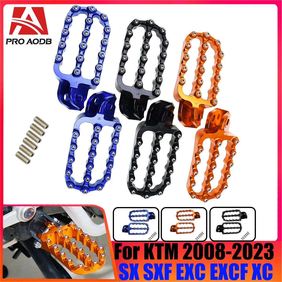 Motorcycle Foot Rest Pegs Footrest Footpeg For KTM 690 Enduro R SMC/R 790 890 950 990 1050 1090 1190 1290 Adventure Supermoto