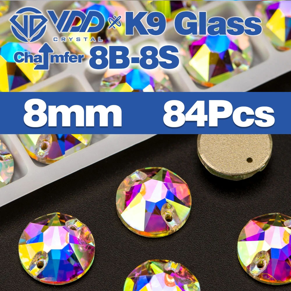 VDD Fase AAAAA Top Qualität K9 Glas Nähen Auf Strass Nähen Kristall AB Flatback Stein Für Kleidung Zubehör Hochzeit Kleid – Detail 8