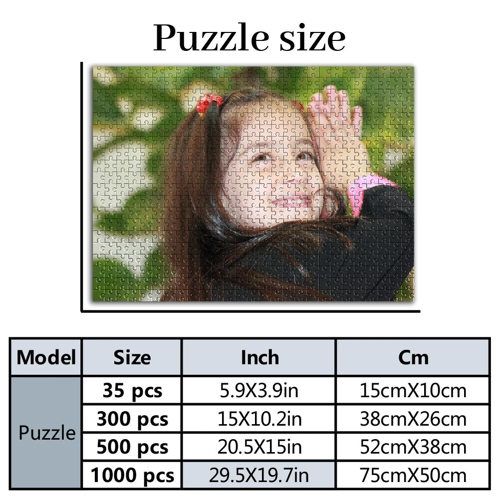 35/300/500/1000pcs Personalized Custom Photo Puzzle Doll photo Customize Upload Photo For Personalized Birthday Gifts view 2