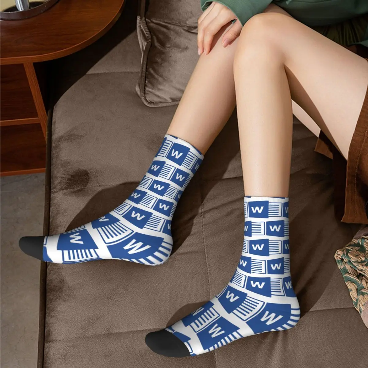 Word Socks Harajuku Sweat Absorbing Stockings All Season Long Socks Accessories for Unisex Birthday Present