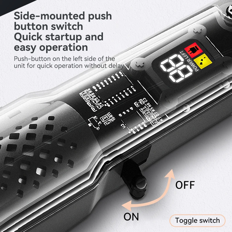 Electric Hair Cut Machine Usb Rechargeable Hair Clippers Transparent Professional Clippers Electric