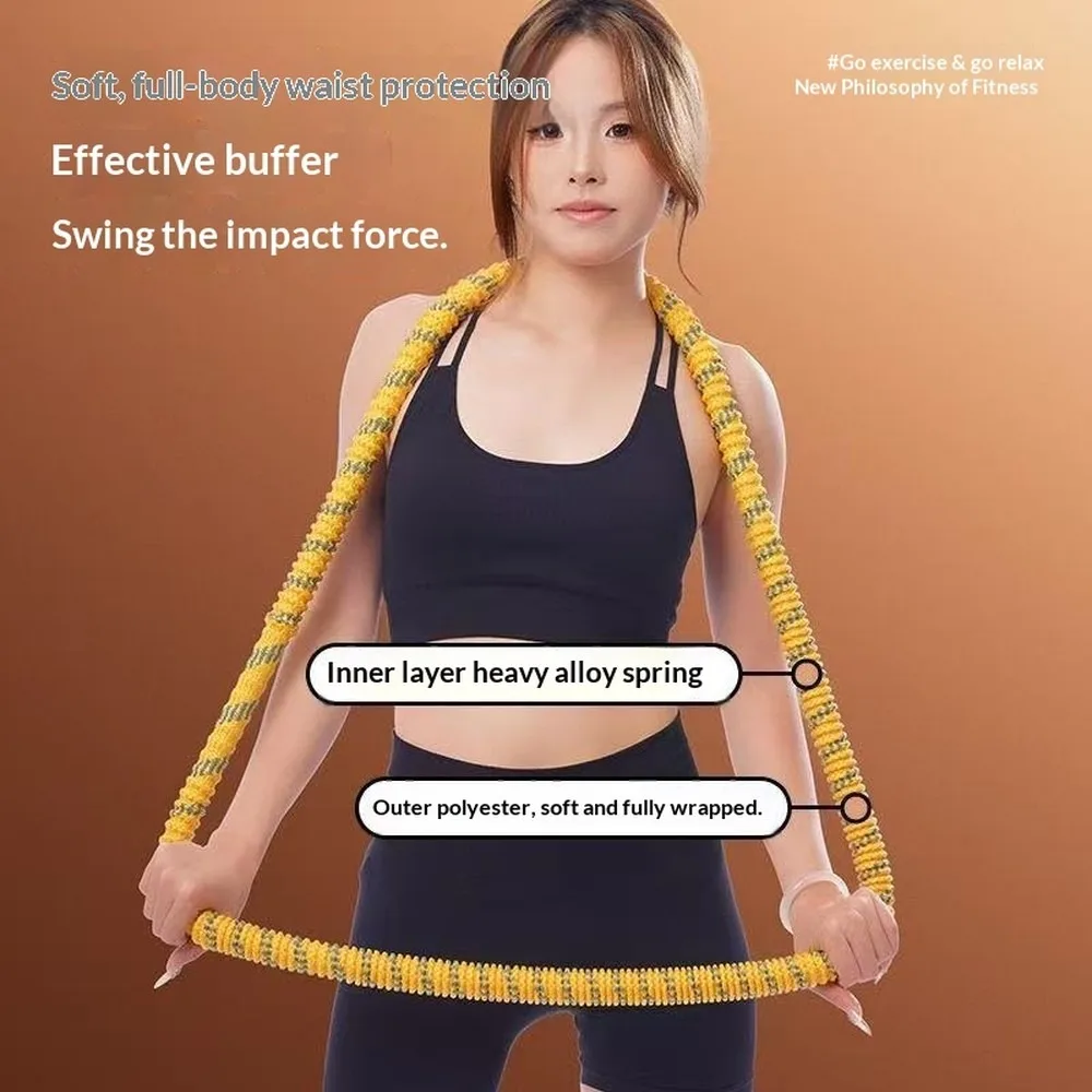 Silent Soft Hula Hoop New Upgrade Soft Spring Weighted Polyester No Damage to Clothes Full Wrap Fitness Equipment