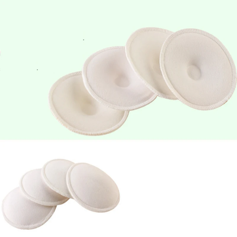 

4 шт. многоразовых и моющихся вкладышей для бюстгальтеров для беременных женщин, утолщенные, трехмерные, полностью хлопковые, предотвращающие протекание.