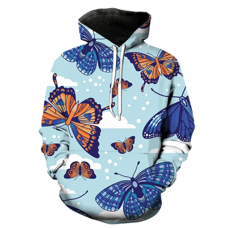 Newest Exquisite Butterfly 3D Print Hoodie Sweatshirts Men Women Fashion Casual Cool Pullover Harajuku Oversized Hoodies Tops