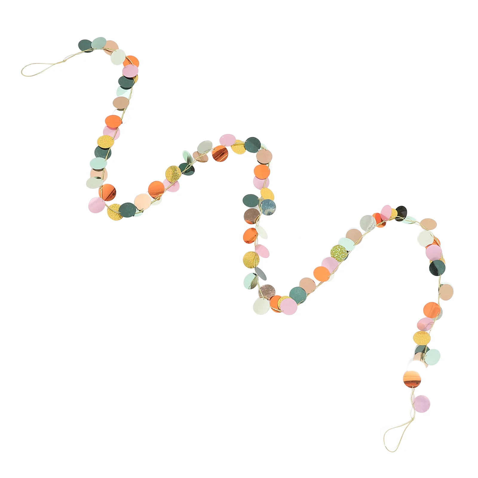 

Hanging Round Garland Banner Wedding Bridal Shower Birthday Decoration Multi-Occasion Use Party Room Decor Round Garland