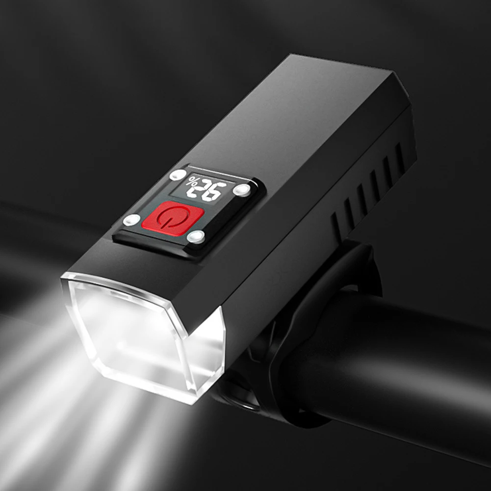 

Передний фонарь для велосипеда, перезаряжаемый через USB, безопасный передний фонарь для езды на велосипеде, дисплей мощности, высокая яркость, велосипедный фонарик, аксессуары для велосипеда