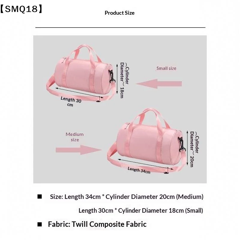 Gym Bag Large Capacity Waterproof Adjustable Strap Shoulder Bags Lightweight Solid Color Yoga Bag For Women【SMQ】