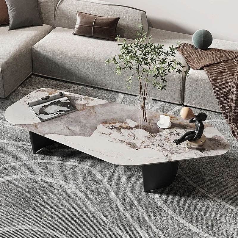 Marble Modern Coffee Table Living Room Nordic Makeup Auxiliary Coffee Table Service Console Makeup Muebles Table Basse Furniture