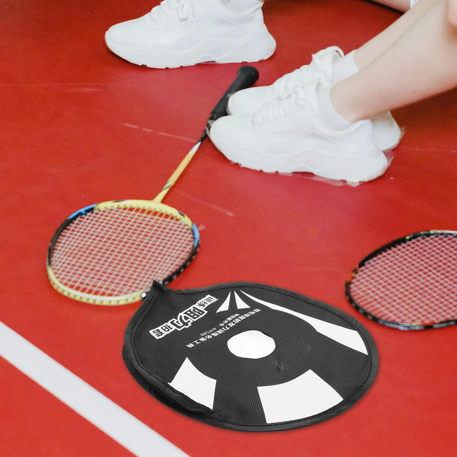 Professional Badminton Racket Resistance Cover Black White Training Sleeve Improve Wrist Strength Practice Shots