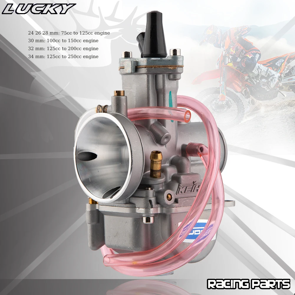 Motorcycle PWK 24 26 28 30 32 34mm Carburetor With Power Jet For Keihin 2T 4T ATV Quad Go Kart 75-250cc Universal Dirt Pit Bike