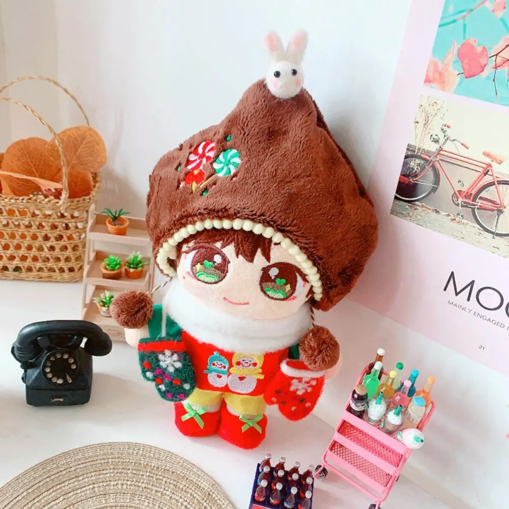 Plush Toy Clothes Lollipop Cotton Doll Clothes Gloves Snowman Cotton Doll Suit Set DIY Collection Plush Toy Clothes Christmas