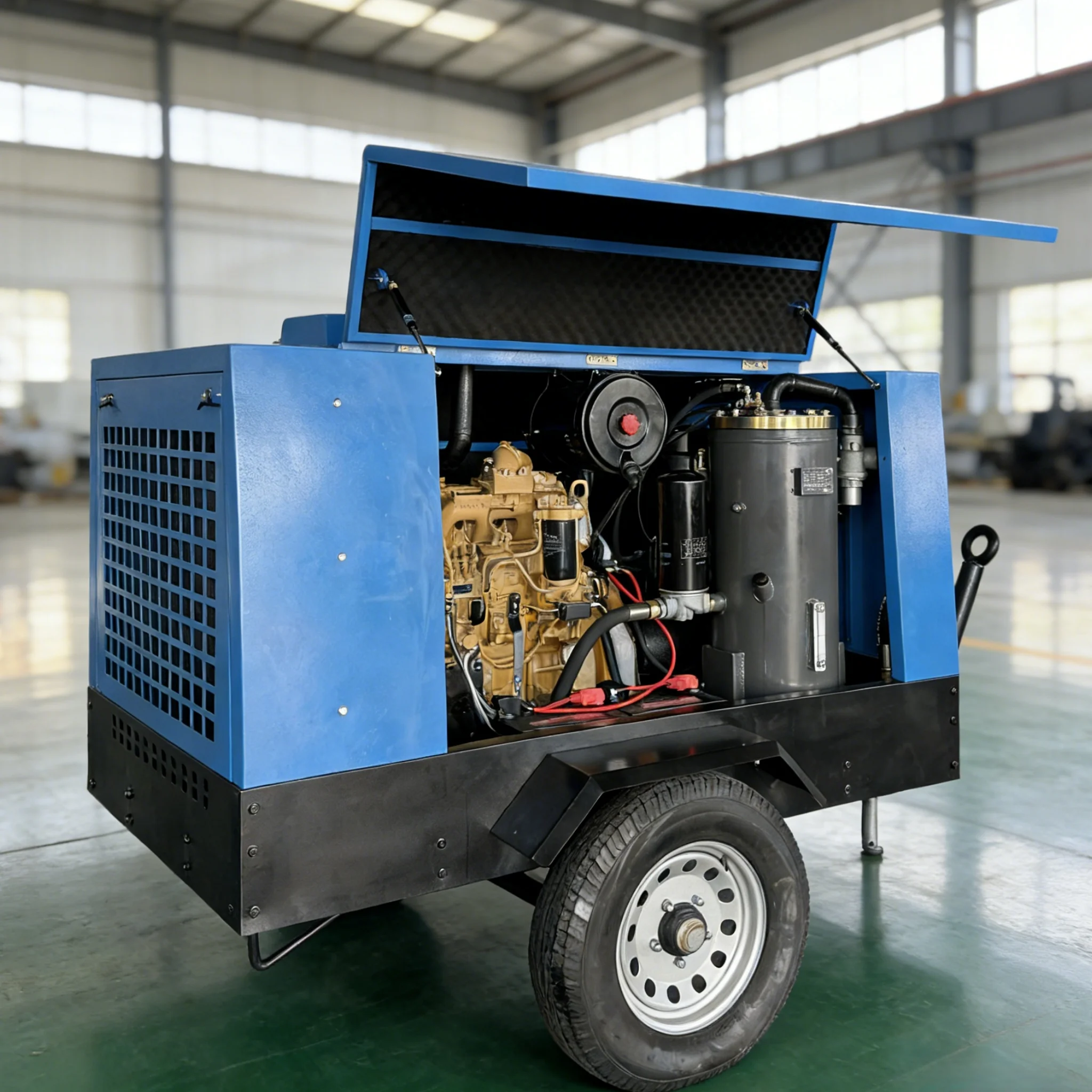 Small Portable Air Compressor Turbo Jet Pneumatic Jack Hammer Home Light Industrial Use Compact Design Low Noise