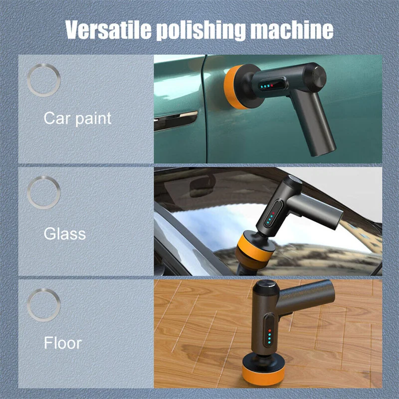 Cordless Electric Car Polishing Machine USB Rechargeable Polisher for Car Body Cleanig Waxing Repair