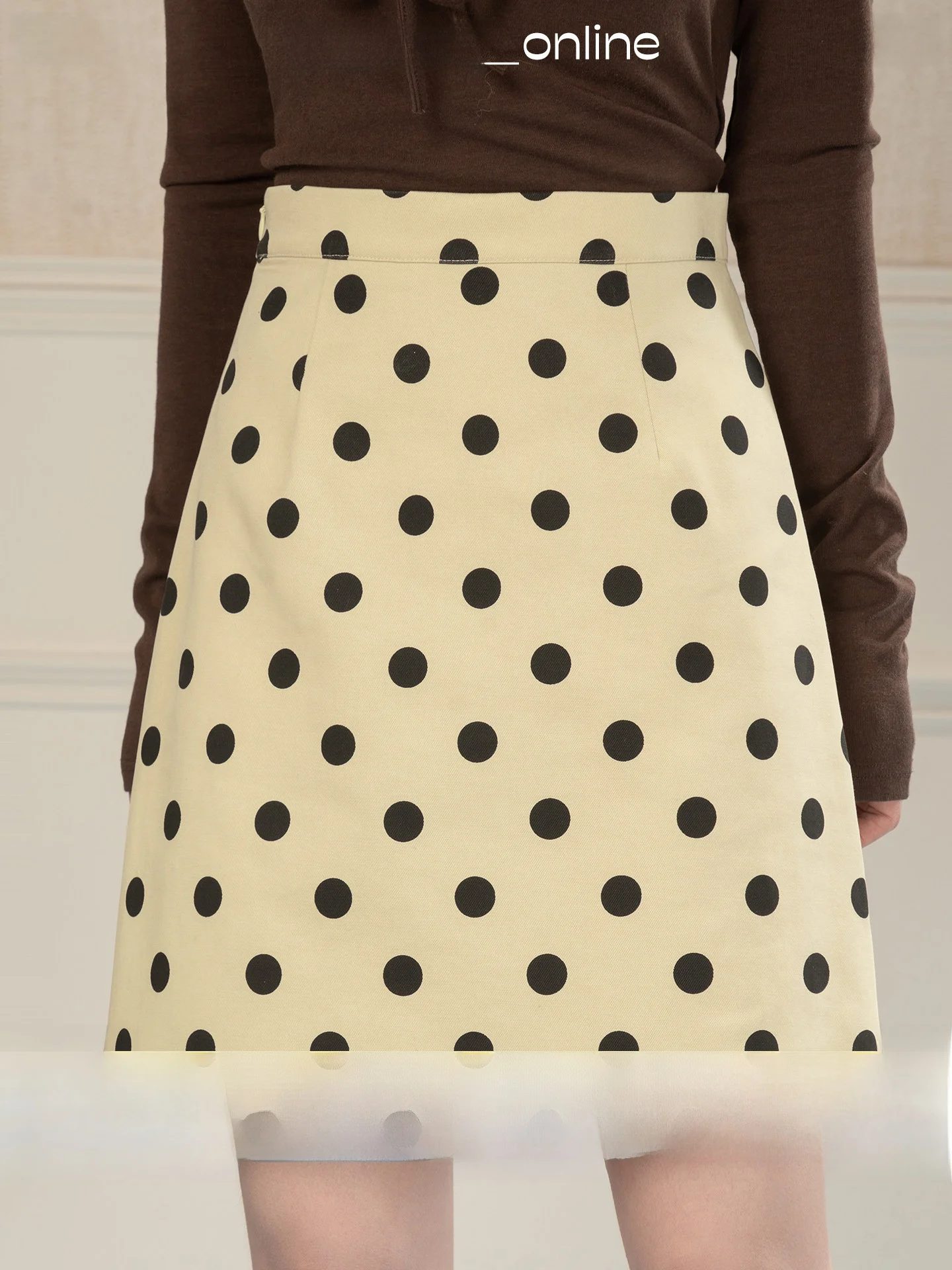 

Новая женская юбка-миди в японском стиле, желтая в горошек, приталенная, прямого кроя, для весны, в студенческом стиле