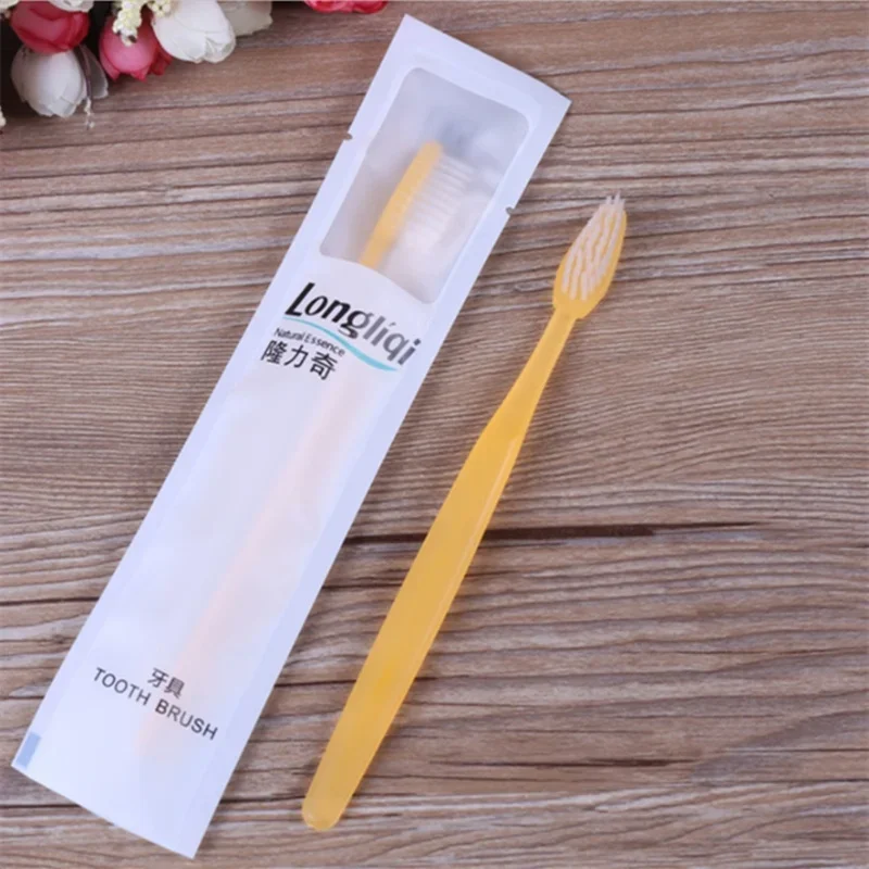 4pcs Soft Bristle Toothbrush Bamboo Charcoal  Disposable