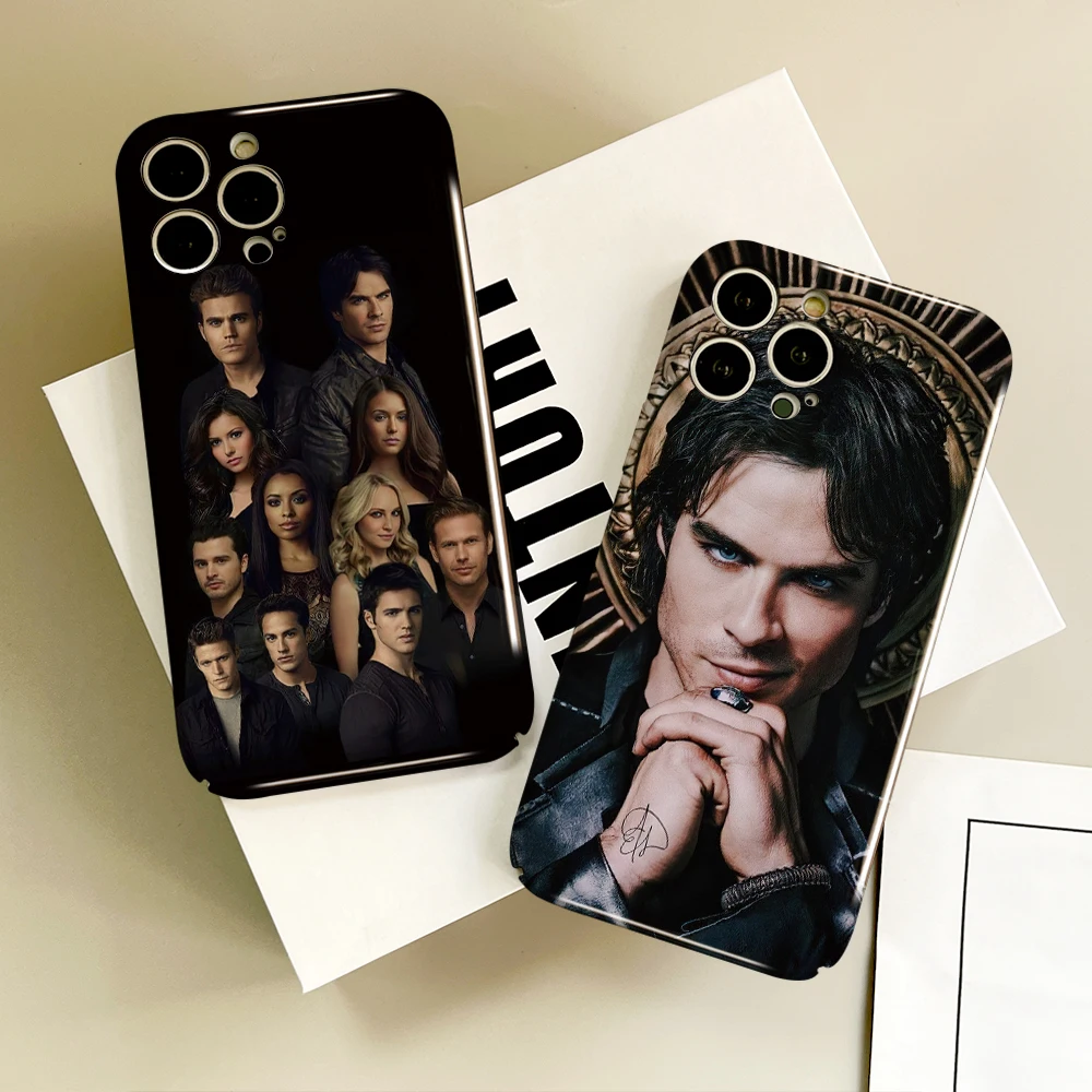 Hot TV The V-Vampire Diaries Phone Case For IPhone 16 15 14 13 12 11 Plus Pro Max Mini All-inclusive Tough Personalized Cover