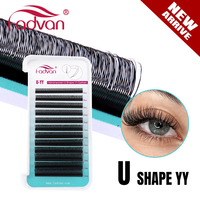 Fadvan U Shaped YY Parallel Flower Fake Eyelashes Cosplay Double Tips Lashes 2D YY Lashes Premade Fans Volume False Lash Makeup